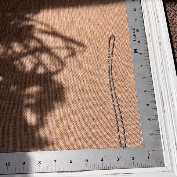 Silver tone twisted link dainty layering collar necklace minimal simple - Picture 5 of 5